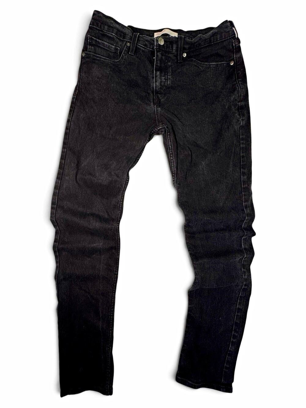 Levi Strauss Signature Black Acid Wash Slim Jeans Mens 32x34 Grunge Denim Pants